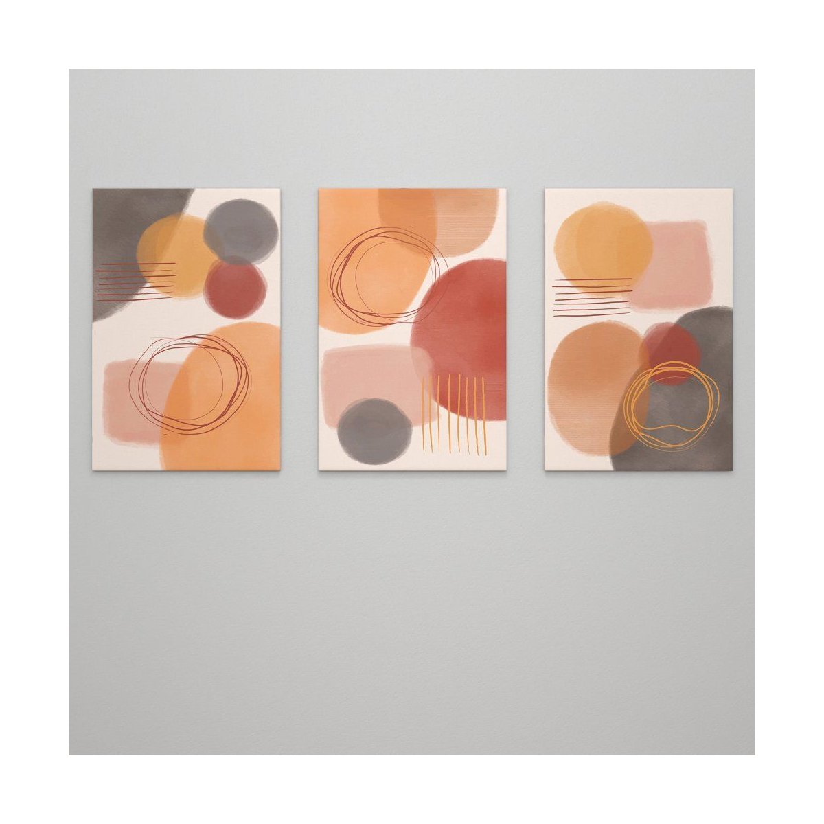 Kit 3 Quadros Abstratos Coloridos Iii