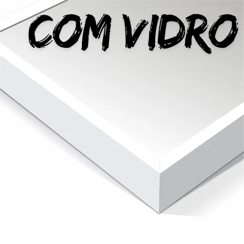 Moldura Branca + Vidro